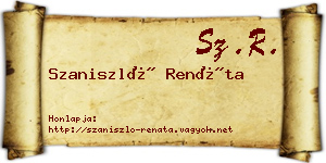 Szaniszló Renáta névjegykártya